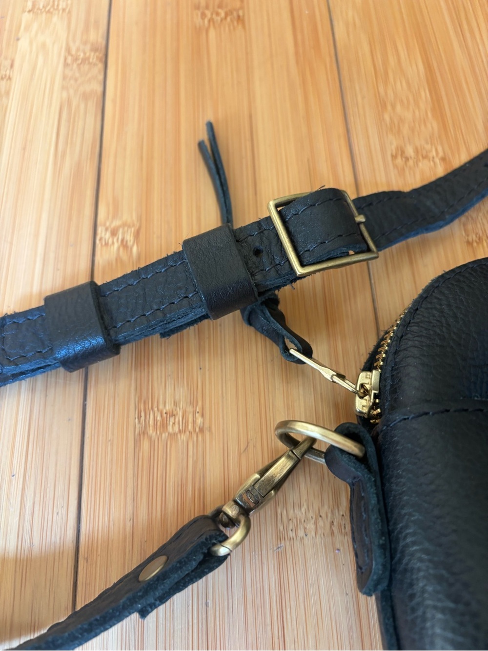 Portland Leather Goods Eclipse Purse Black Leather Bag - Picture 4 of 9